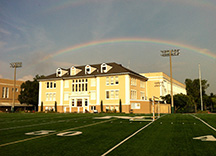 Rainbow over school